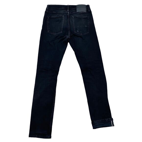 The Unbranded Jean 11oz Solid Black Stretch Selvedge Denim Skinny Men's 31x32 - Picture 1 of 12